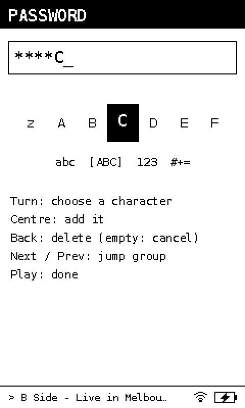 On-screen keyboard for joining Wi-Fi