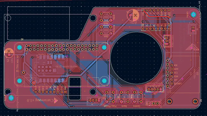 KiCad layout of the Currawong v1.0 board