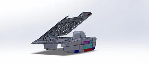 Array hinge detail in CAD